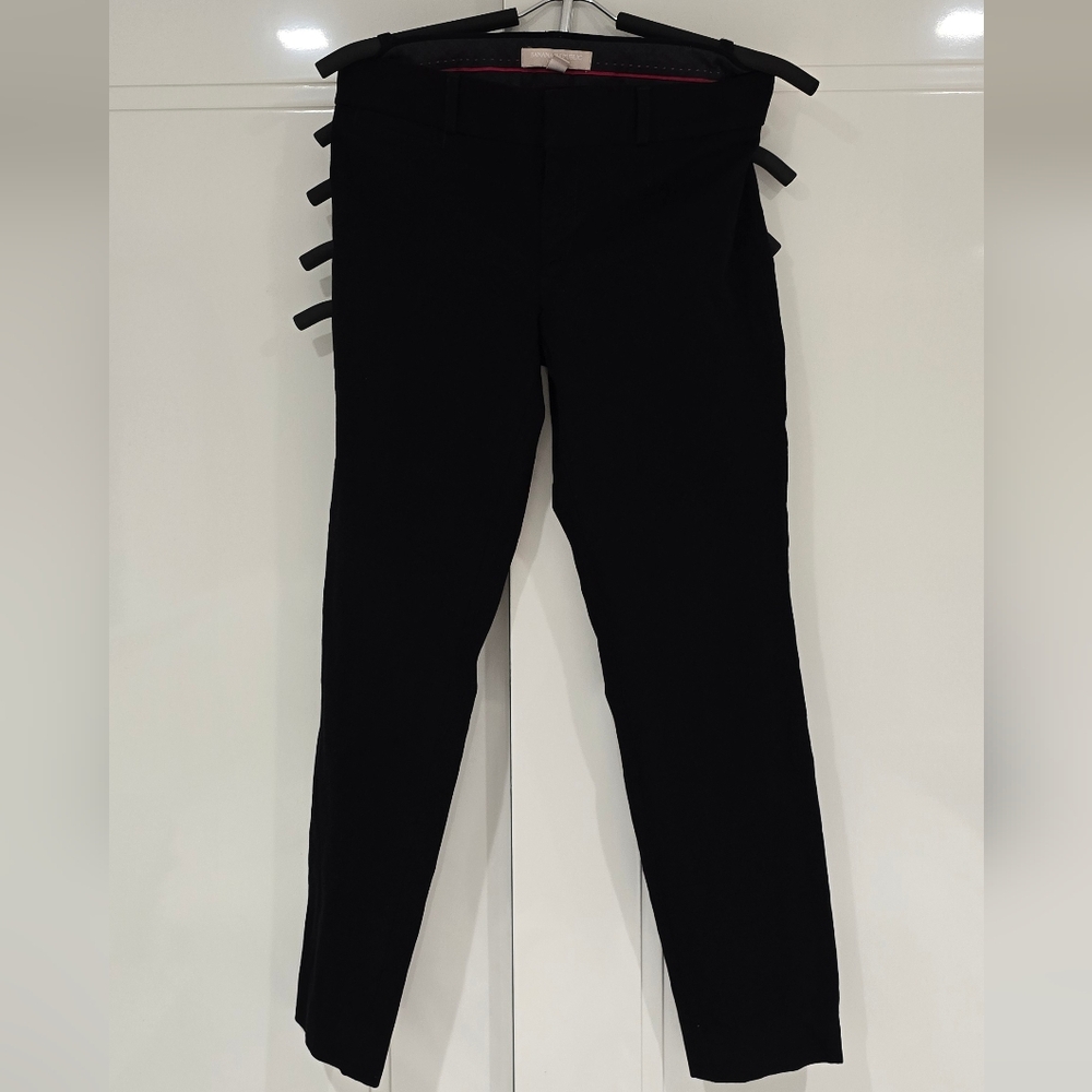 Slim Black Banana Republic SLOAN FIT Trouser w/ Split Ankle. Size 2.
